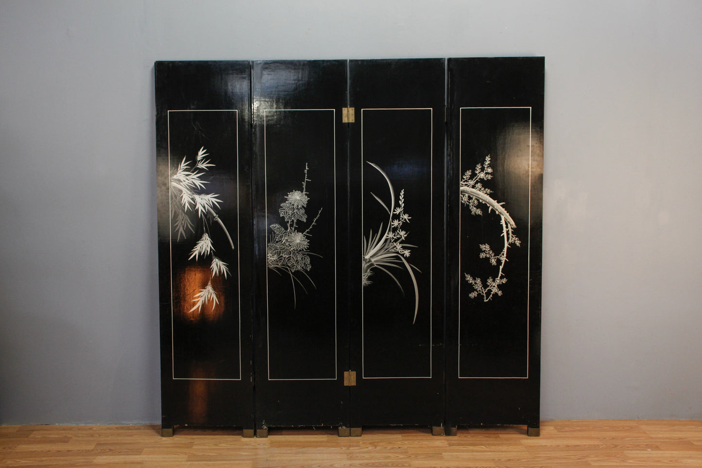 Japanese 4-Panel Folding Room Divider