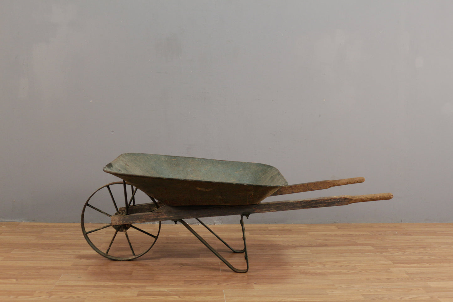 Rustic Metal & Wood Wheelbarrow - ONLINE ONLY