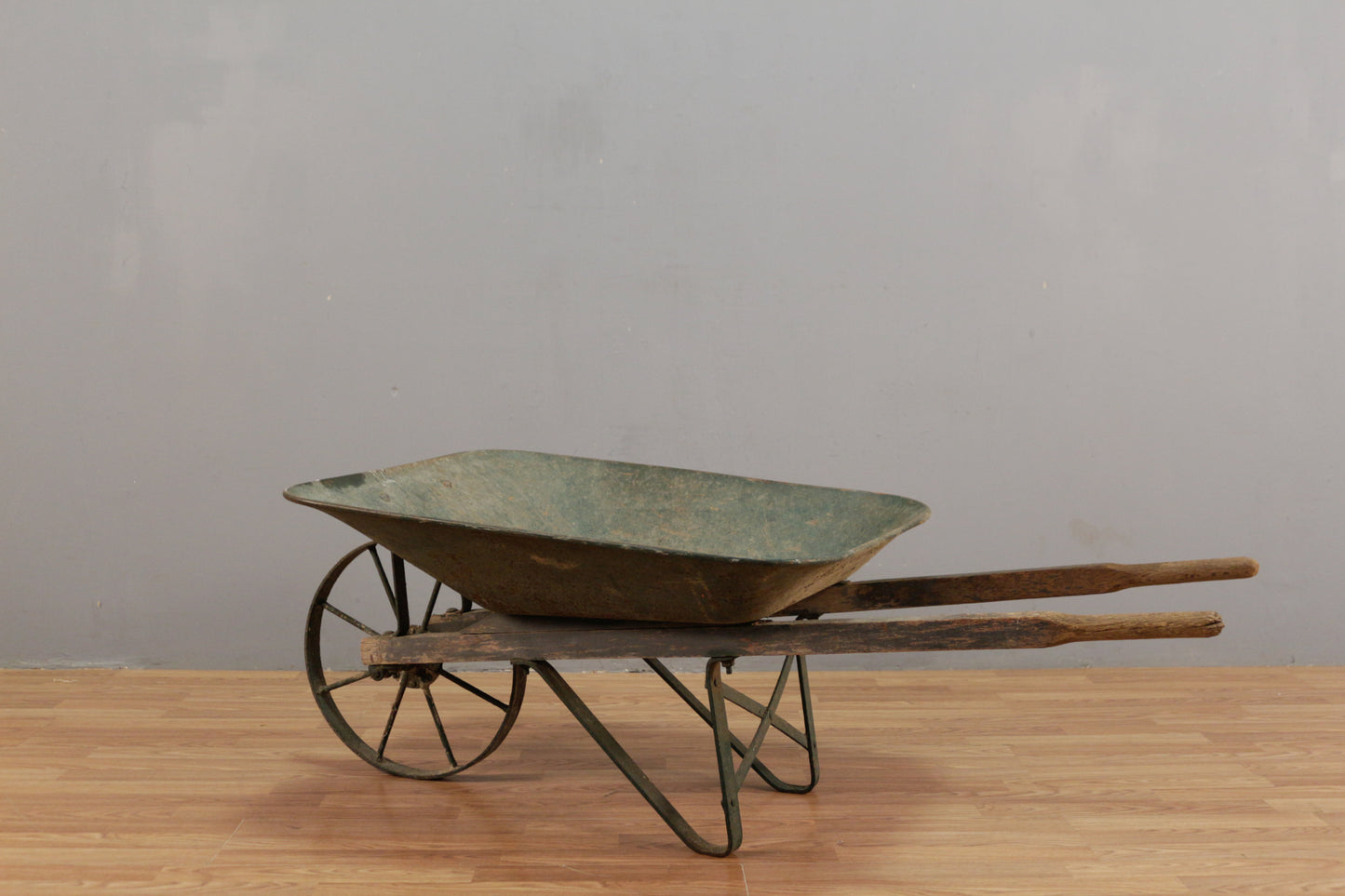 Rustic Metal & Wood Wheelbarrow - ONLINE ONLY