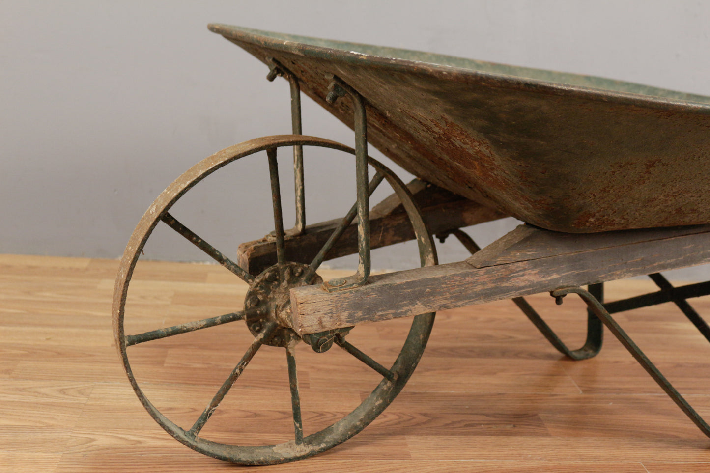 Rustic Metal & Wood Wheelbarrow - ONLINE ONLY