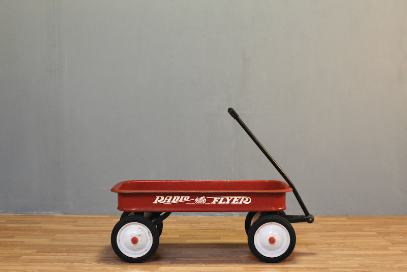 Retro Radio Flyer Red Wagon Furnish Green