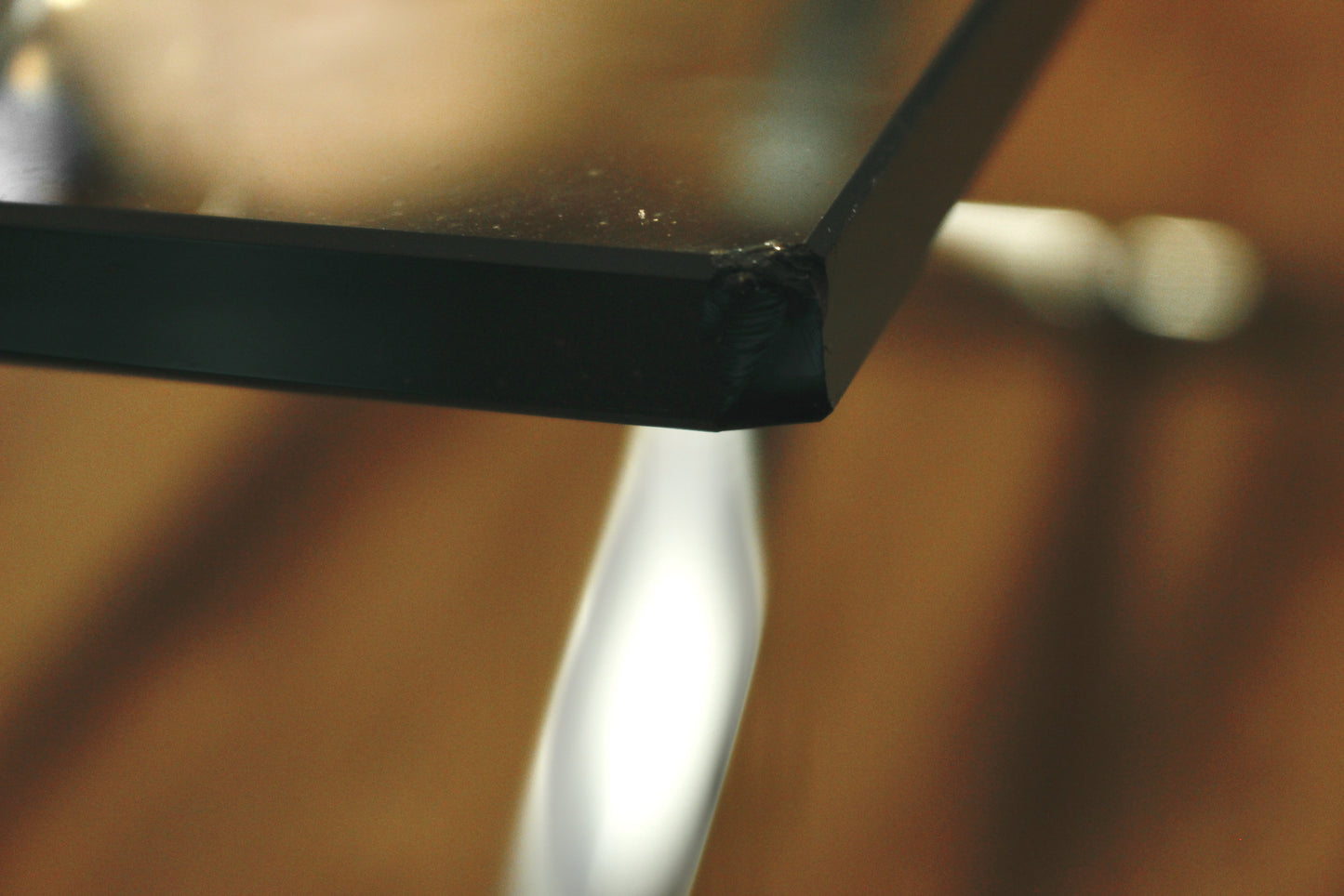 "Triple-X" Chrome & Glass-Top Coffee Table - ONLINE ONLY
