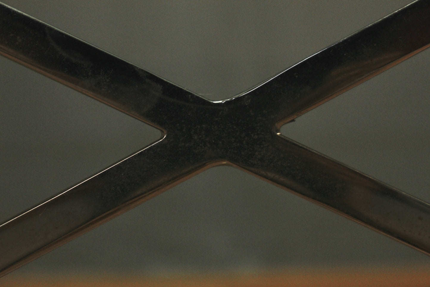 "Triple-X" Chrome & Glass-Top Coffee Table - ONLINE ONLY