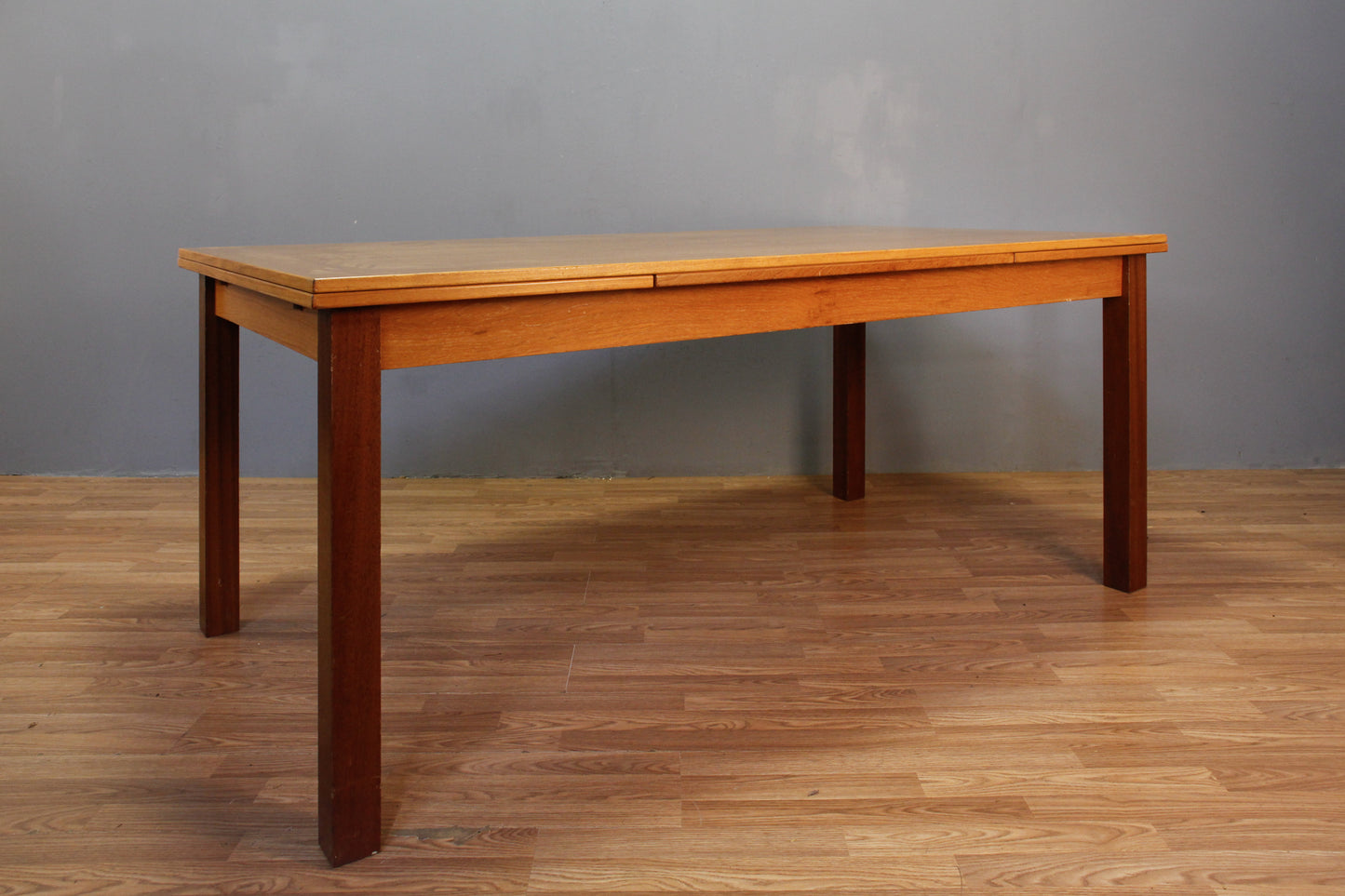 Gangso Danish Teak Dining Table With Built-In Leaves - ONLINE ONLY