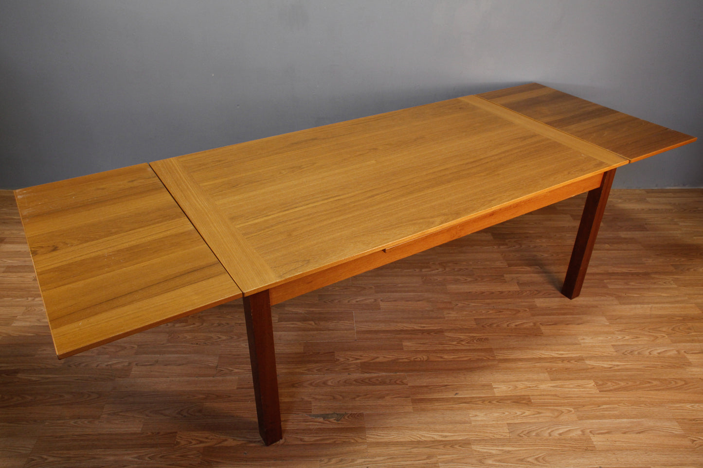 Gangso Danish Teak Dining Table With Built-In Leaves - ONLINE ONLY