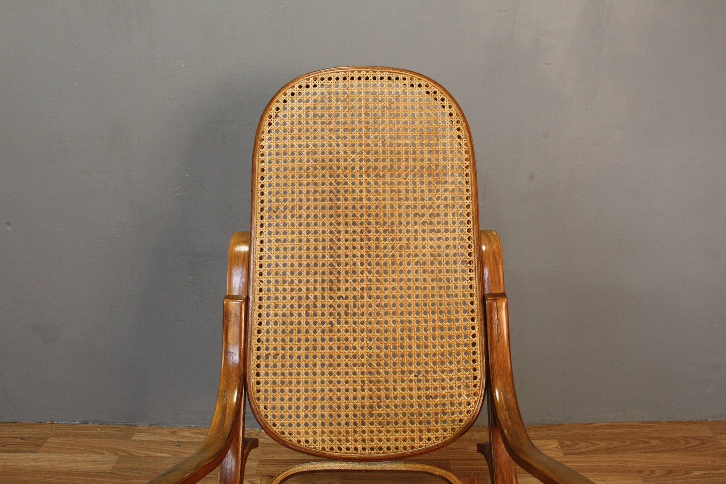 Thonet-Style Cane & Blonde Bentwood Rocking Chair - ONLINE ONLY