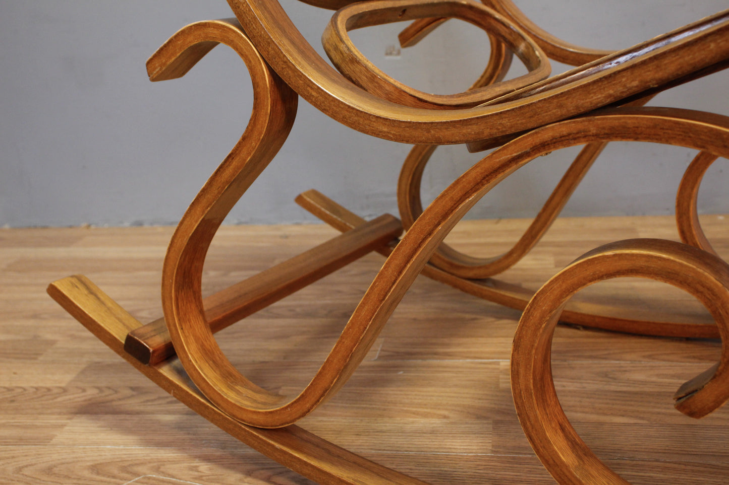 Thonet-Style Cane & Blonde Bentwood Rocking Chair - ONLINE ONLY