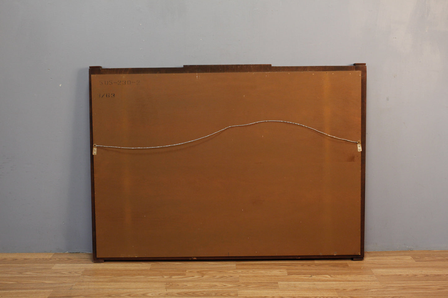 Wide Columns Walnut Mirror
