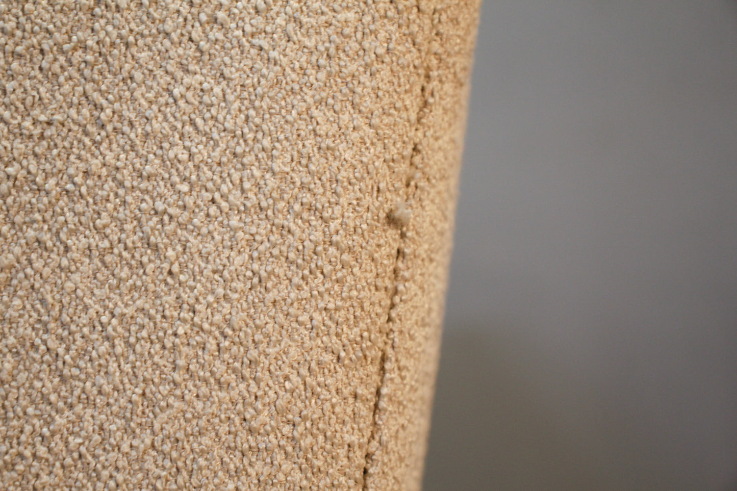 Modern Ivory Boucle & Steel Cantilever Chair