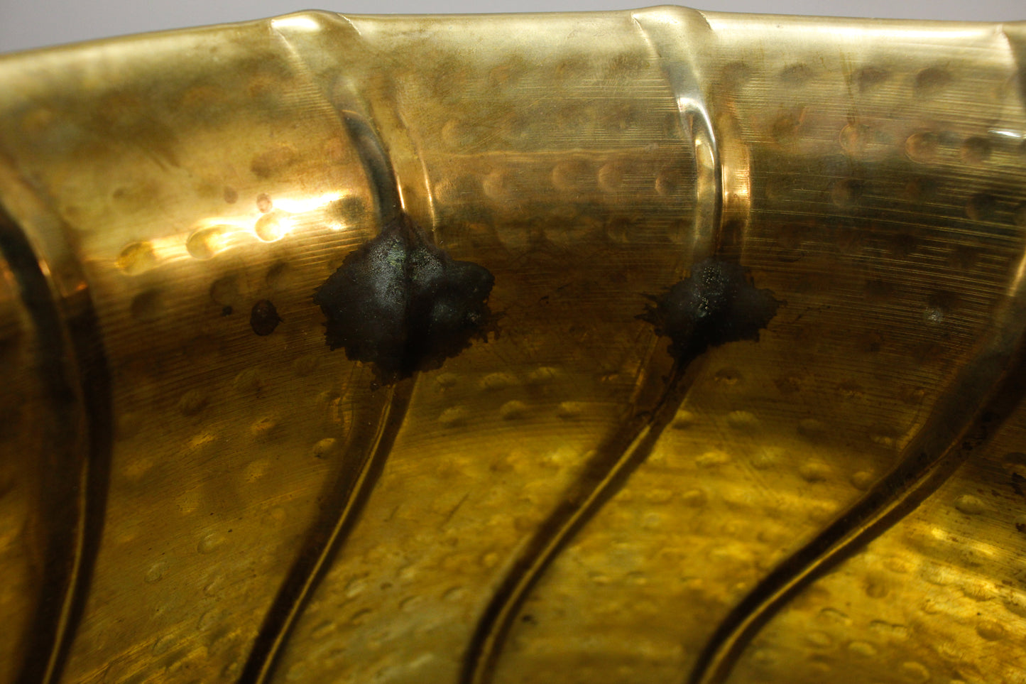 Hammered Brass Tulip Champagne Bucket