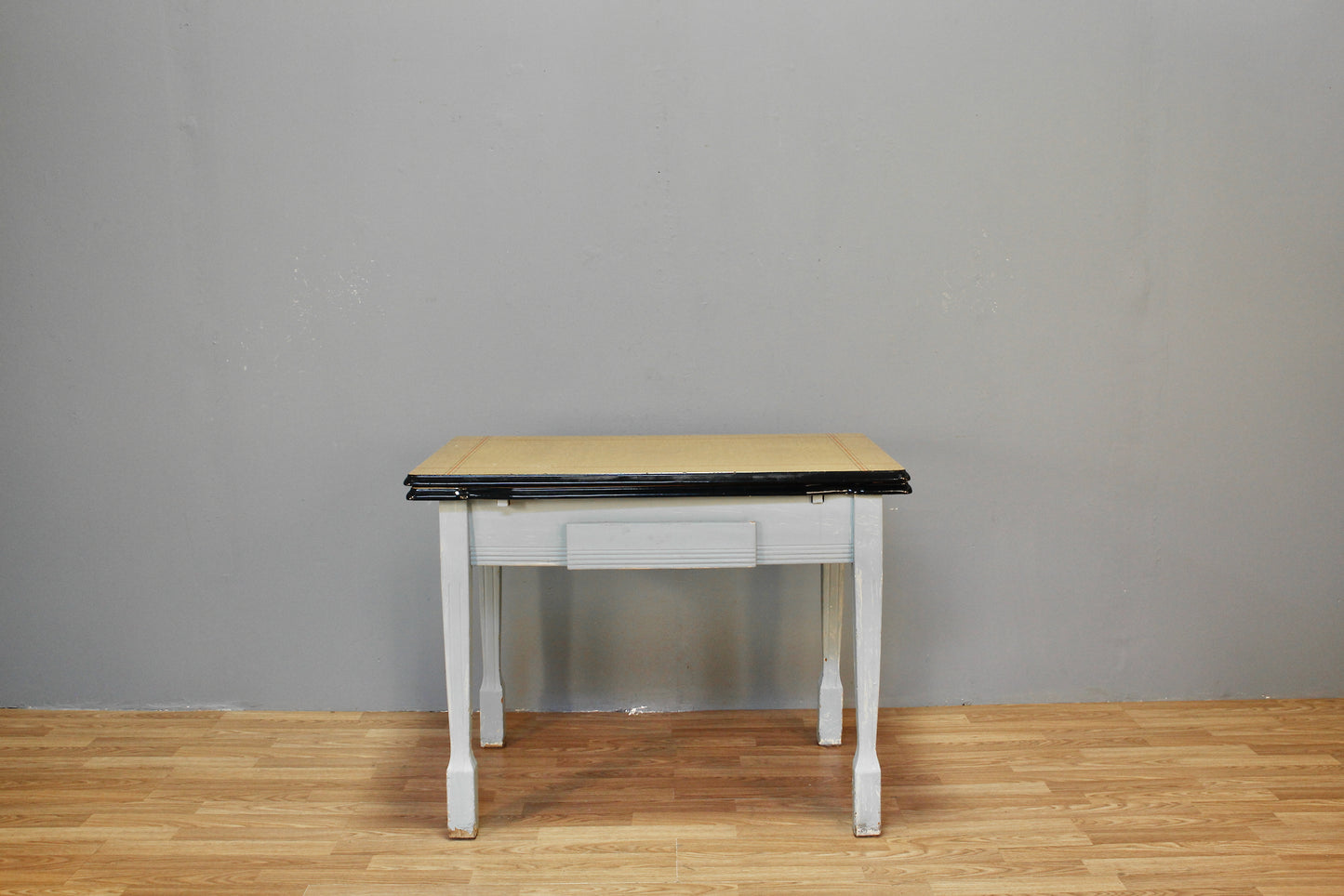 Retro Enamel Top Table With Built-In Leaves - ONLINE ONLY