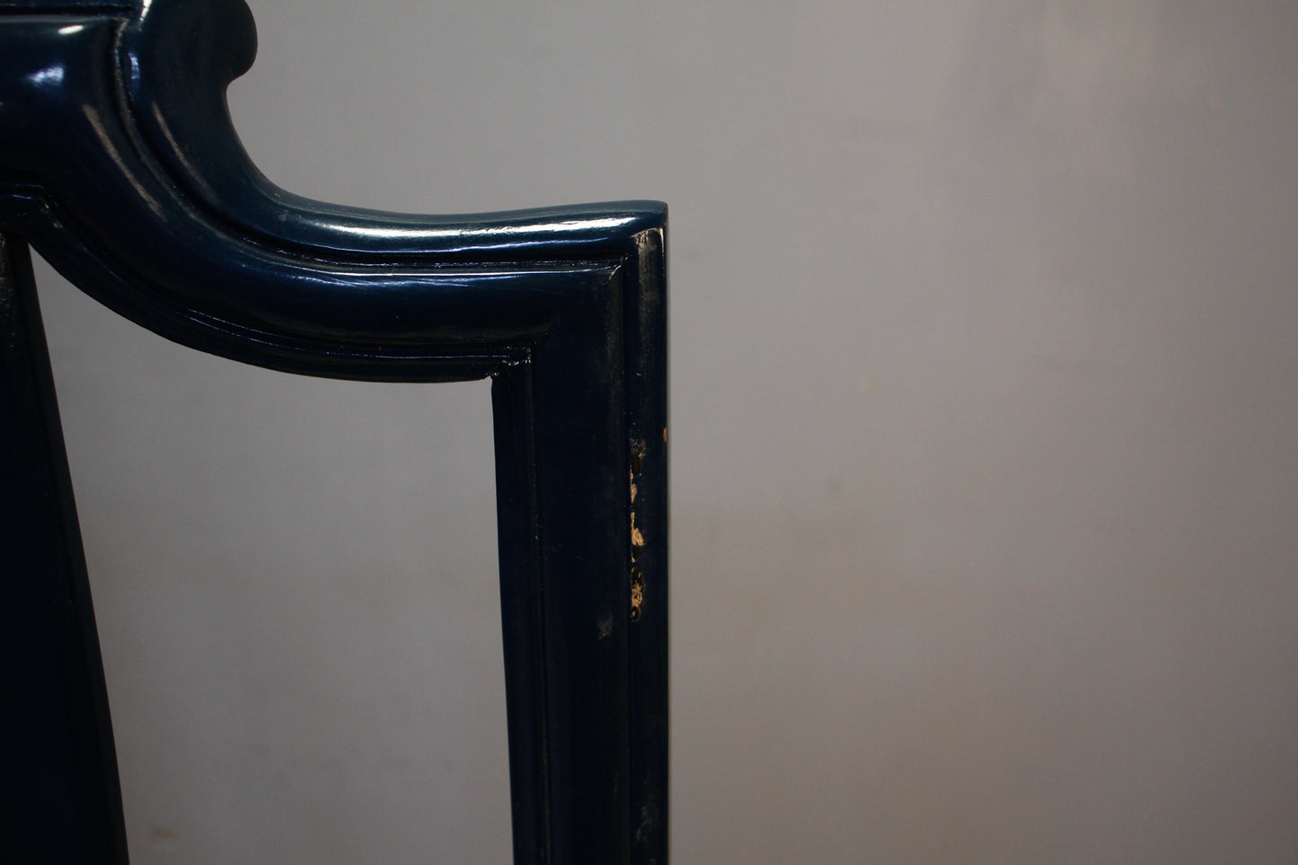 Hollywood Regency Navy & Ikat Side Chair