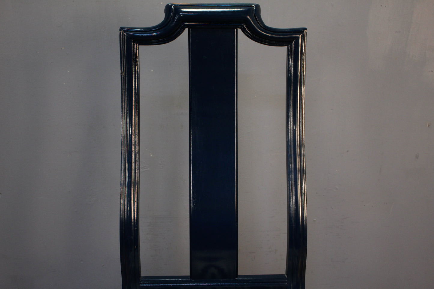Hollywood Regency Navy & Ikat Side Chair