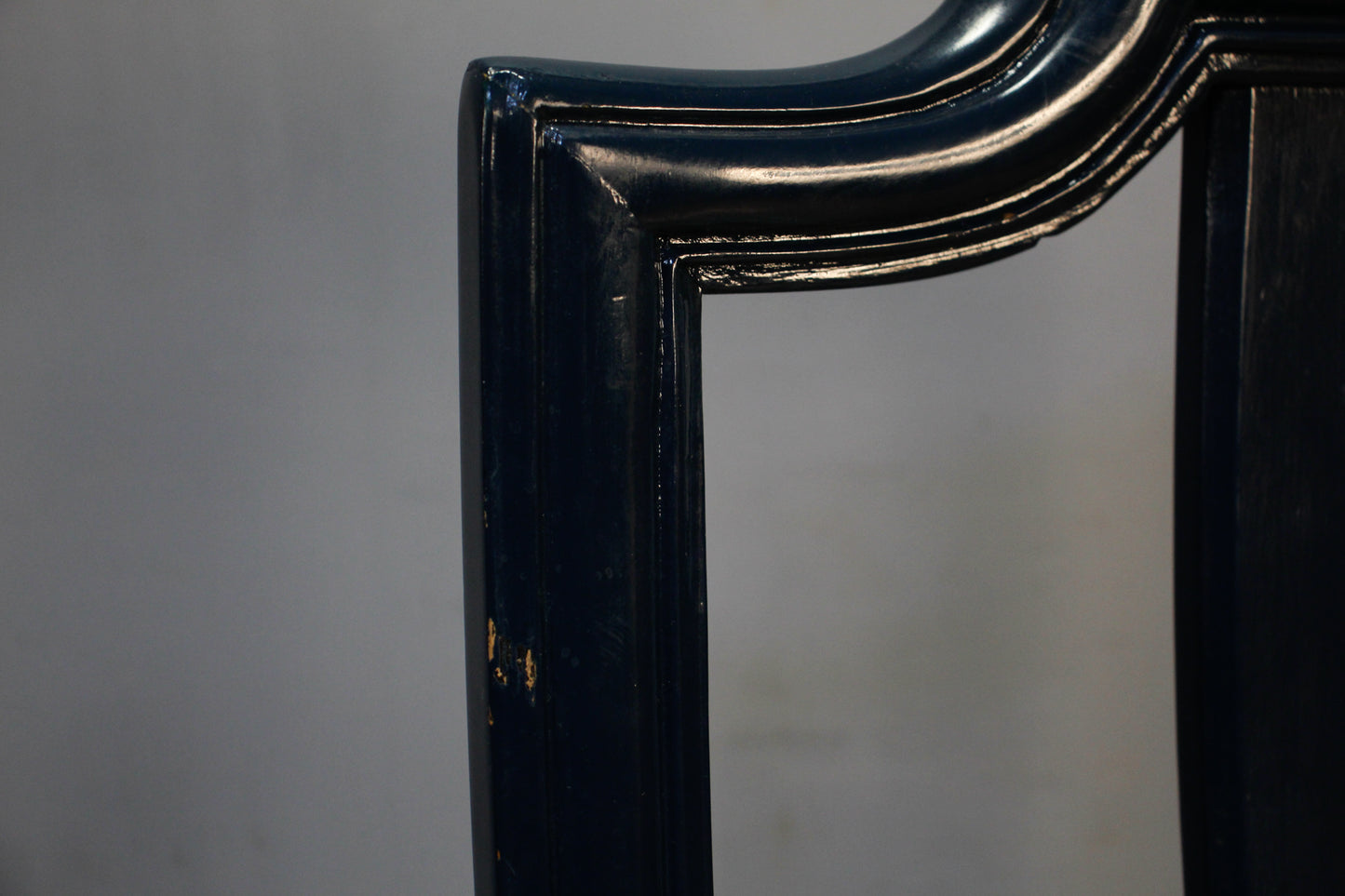 Hollywood Regency Navy & Ikat Side Chair