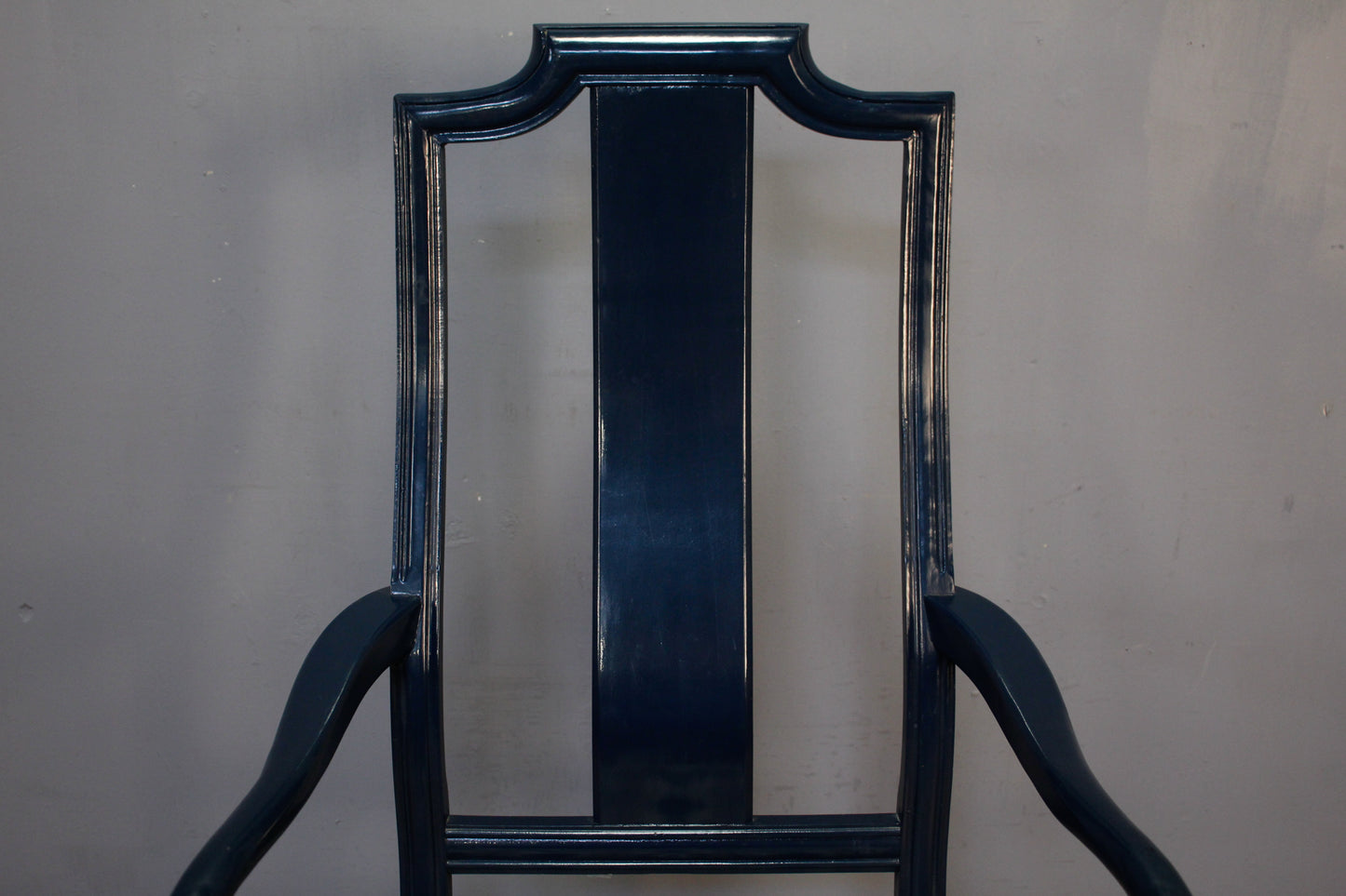 Hollywood Regency Navy & Ikat Armchair