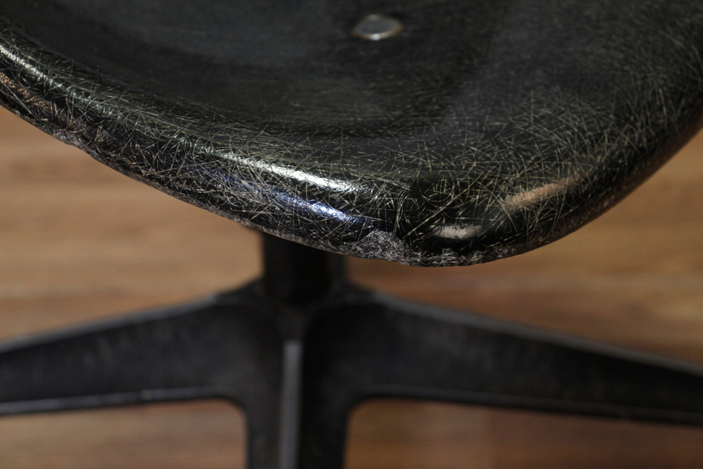 Mid Century Ash Fiberglass Desk Chair