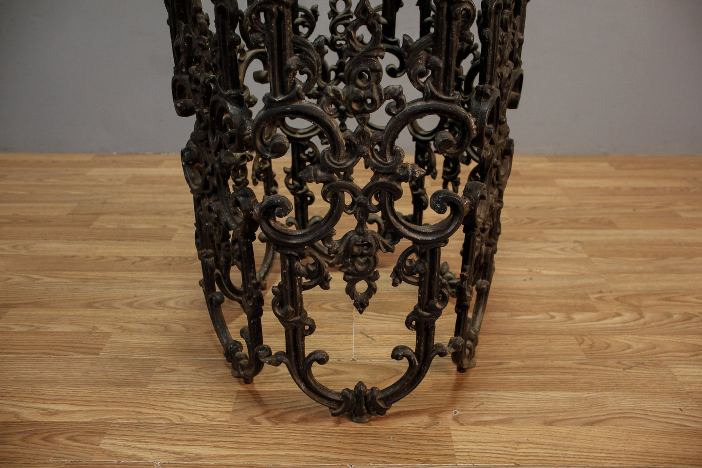 Ornate Iron & Glass Round Dining Table - ONLINE ONLY