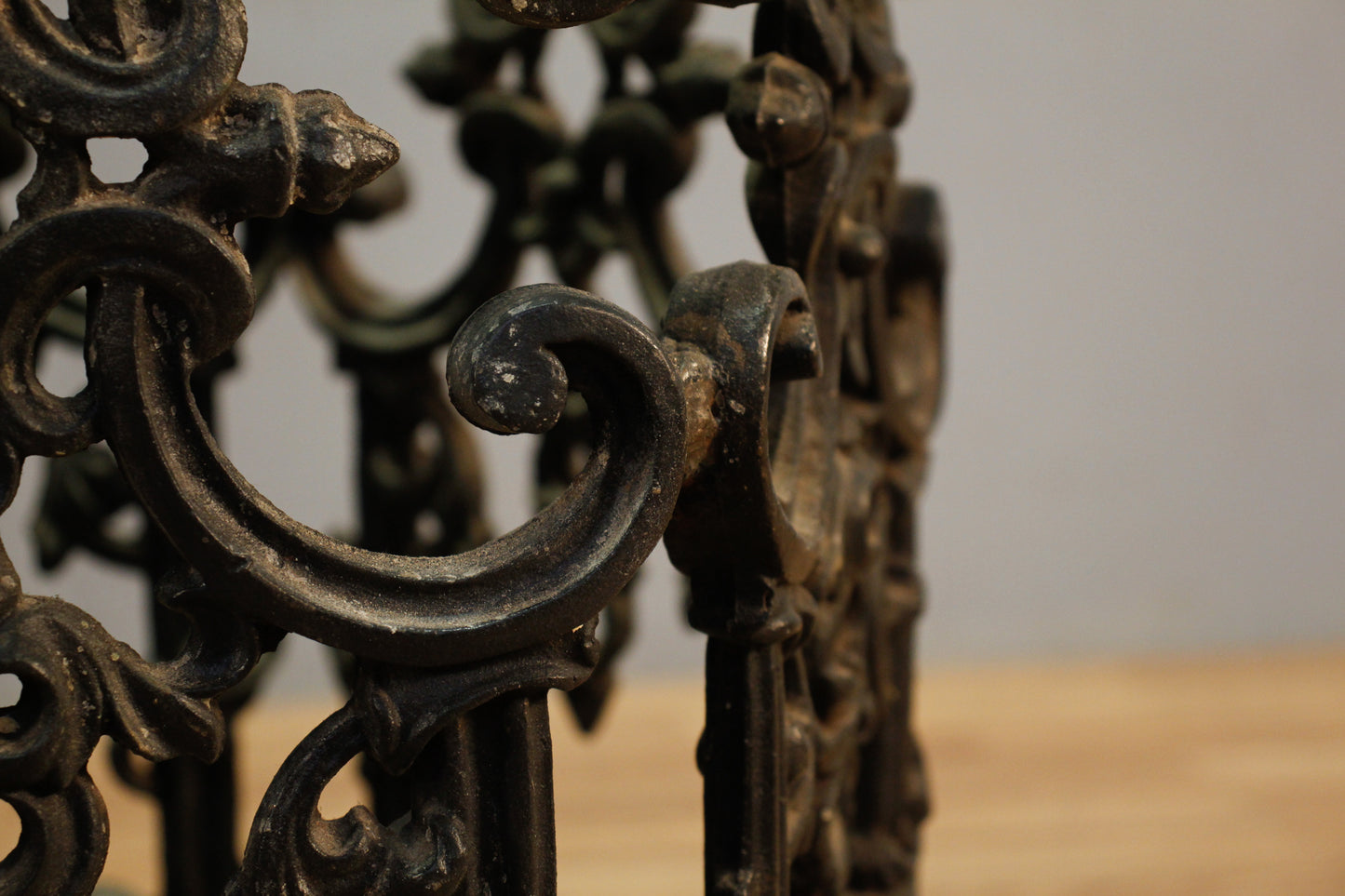 Ornate Iron & Glass Round Dining Table - ONLINE ONLY