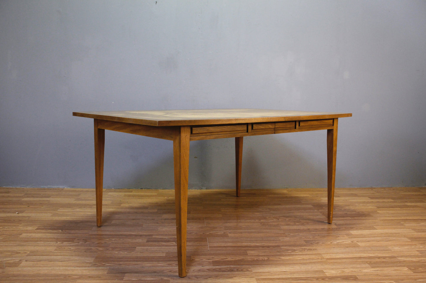 Speckled Walnut Dining Table with 2 Leaves - ONLINE ONLY