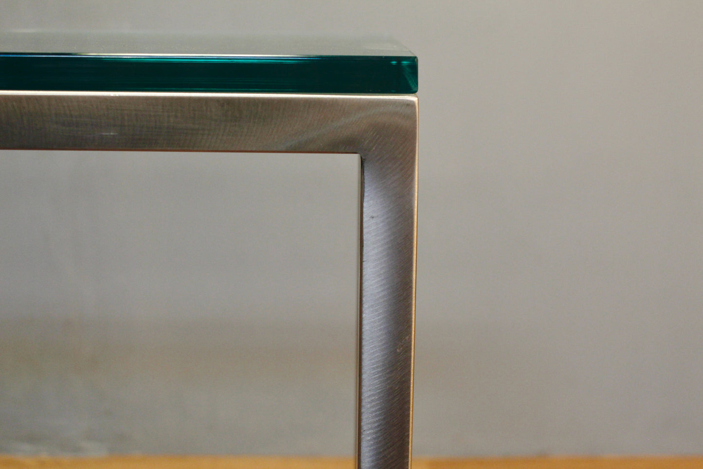 Aluminum & Glass Console Table - ONLINE ONLY