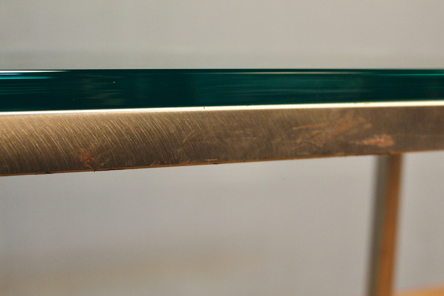 Aluminum & Glass Console Table - ONLINE ONLY