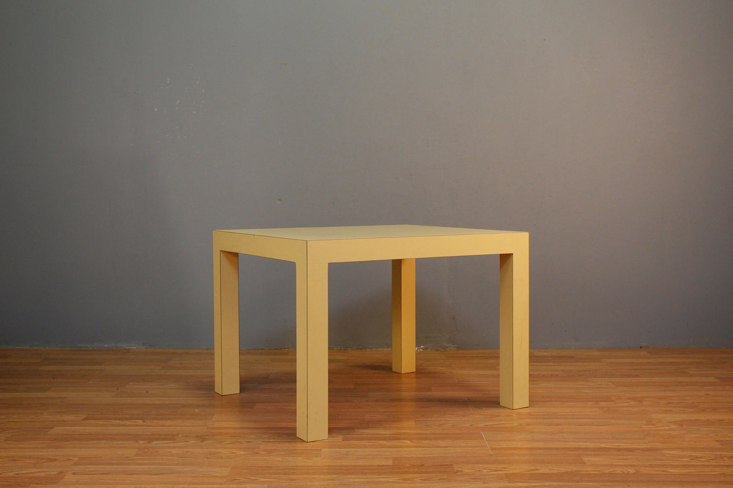 Square Butter Laminate Parsons Table - ONLINE ONLY