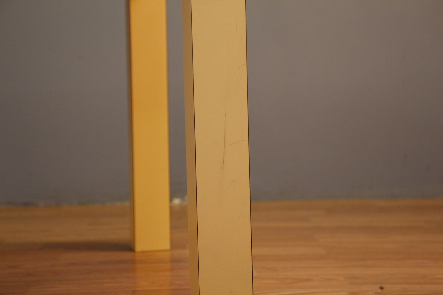 Square Butter Laminate Parsons Table - ONLINE ONLY