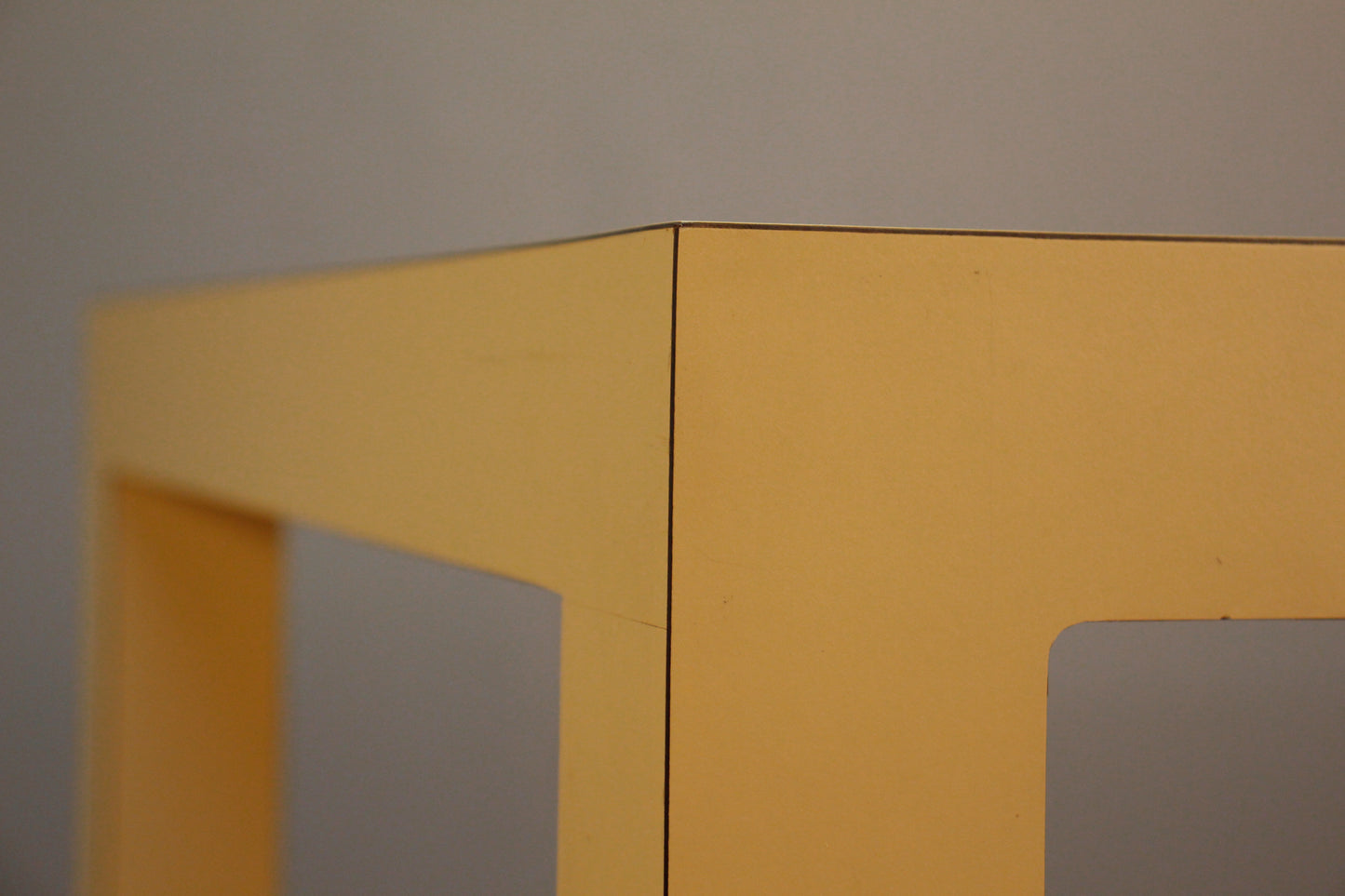 Square Butter Laminate Parsons Table - ONLINE ONLY