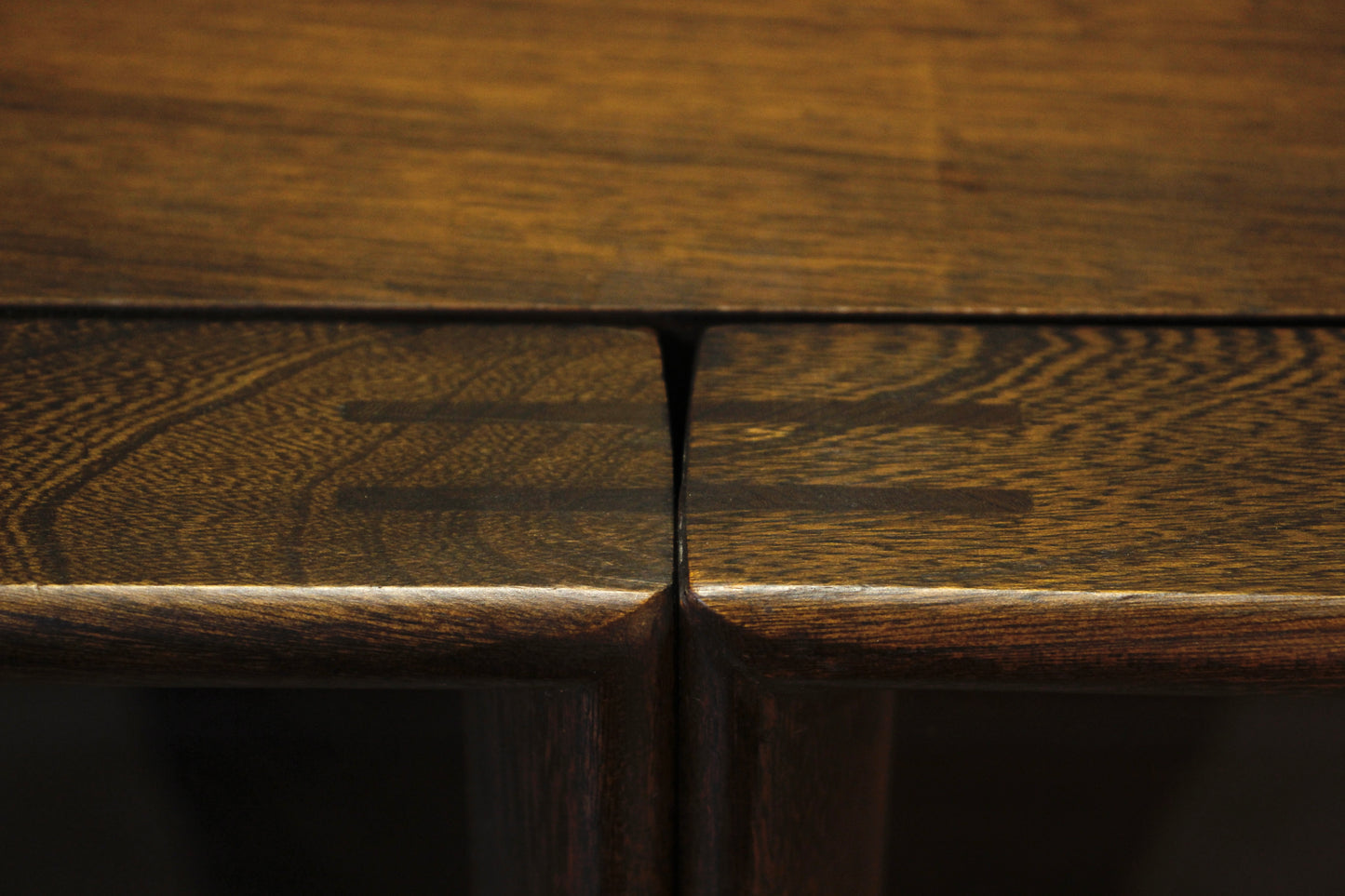 Dark Walnut & Glass 4-Door Bookcase - ONLINE ONLY