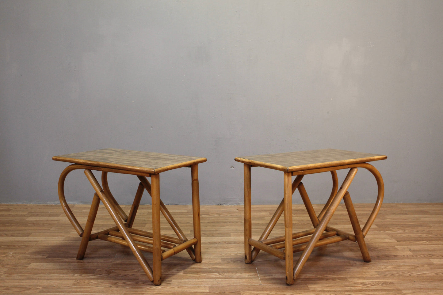 Bamboo & Laminate Pretzel End Table
