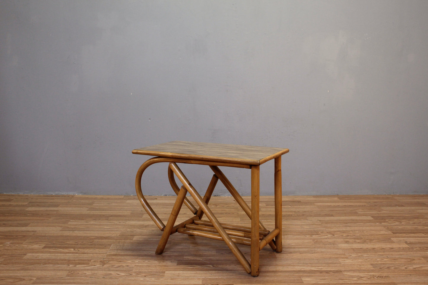 Bamboo & Laminate Pretzel End Table