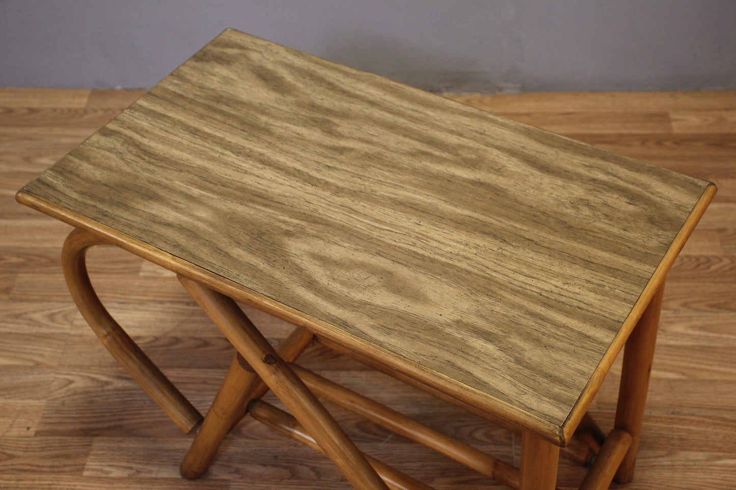 Bamboo & Laminate Pretzel End Table