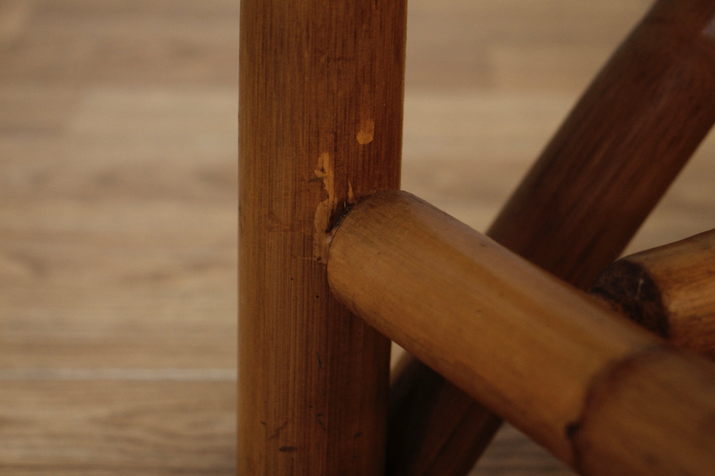 Bamboo & Laminate Pretzel End Table
