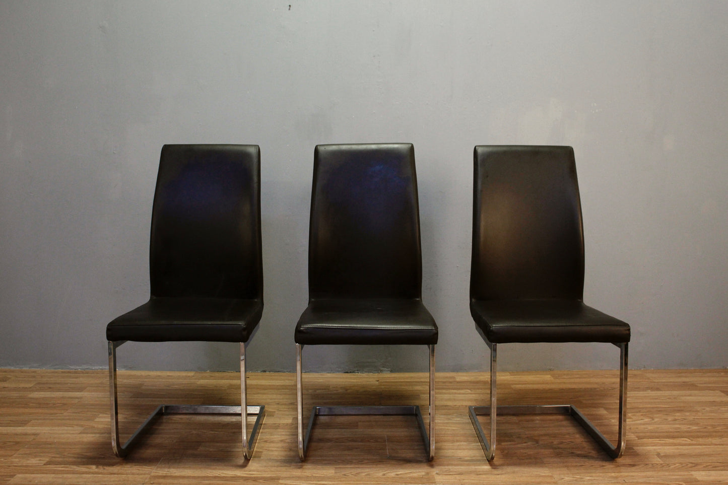 Modern Espresso & Steel Side Chair