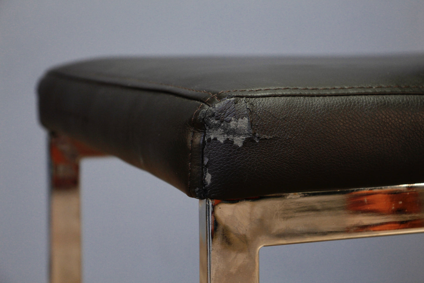 Modern Espresso & Steel Side Chair