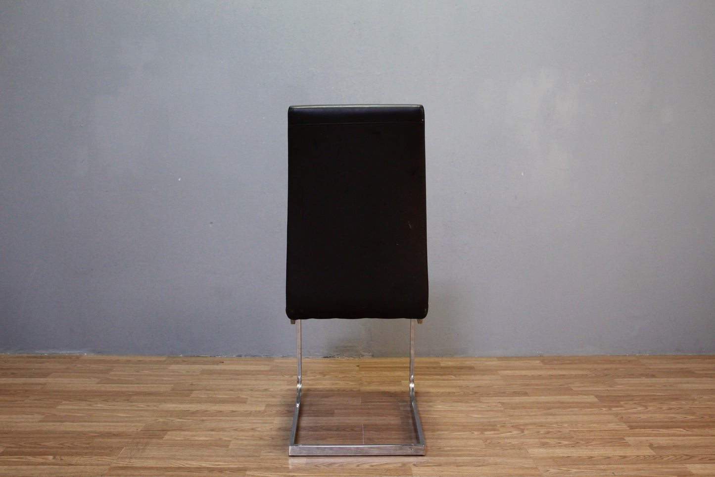 Modern Espresso & Steel Side Chair