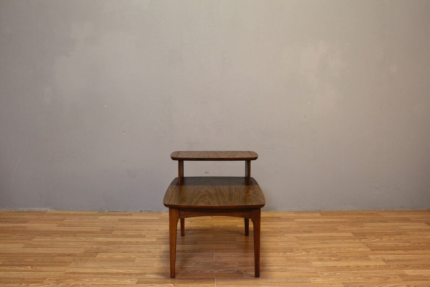 Dark Walnut & Laminate Stepback Table - ONLINE ONLY
