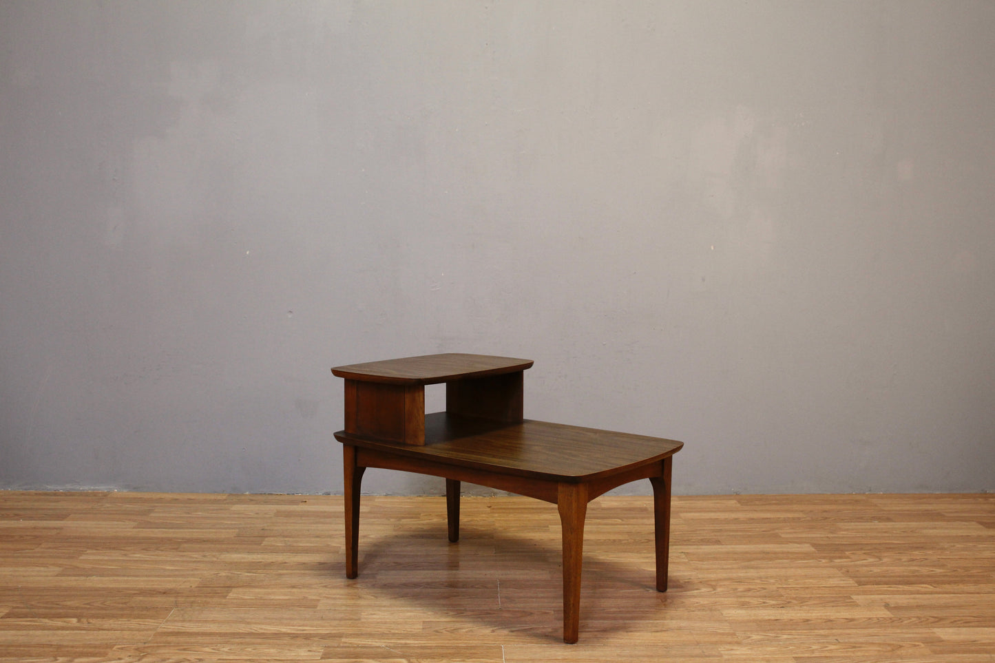 Dark Walnut & Laminate Stepback Table - ONLINE ONLY