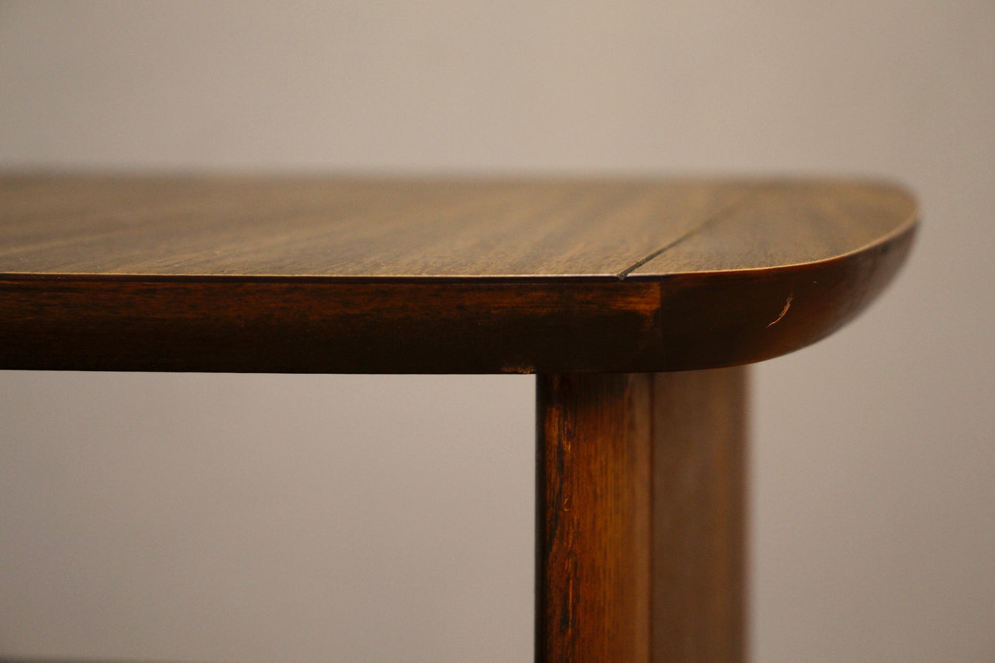 Dark Walnut & Laminate Stepback Table - ONLINE ONLY