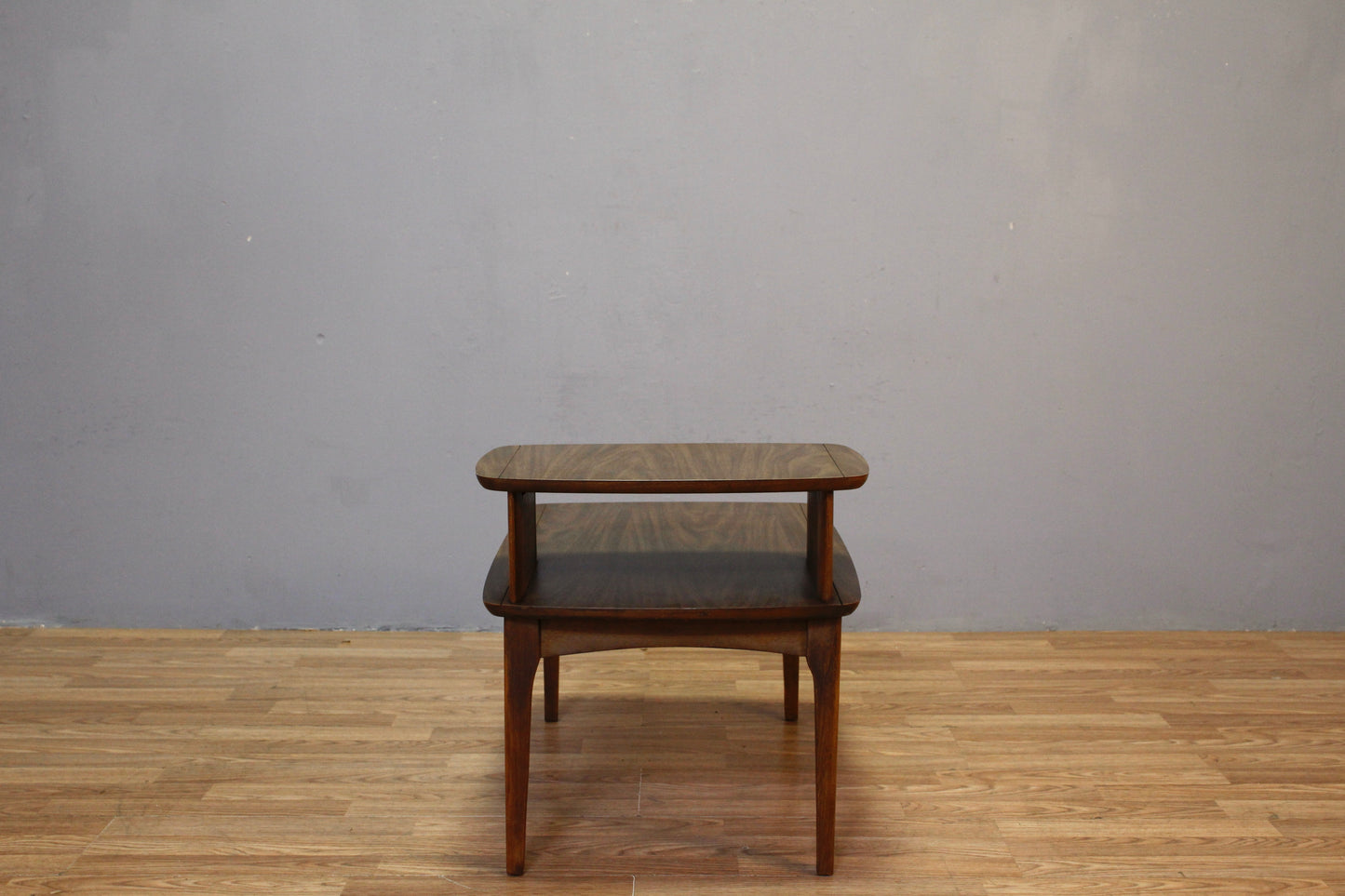 Dark Walnut & Laminate Stepback Table - ONLINE ONLY