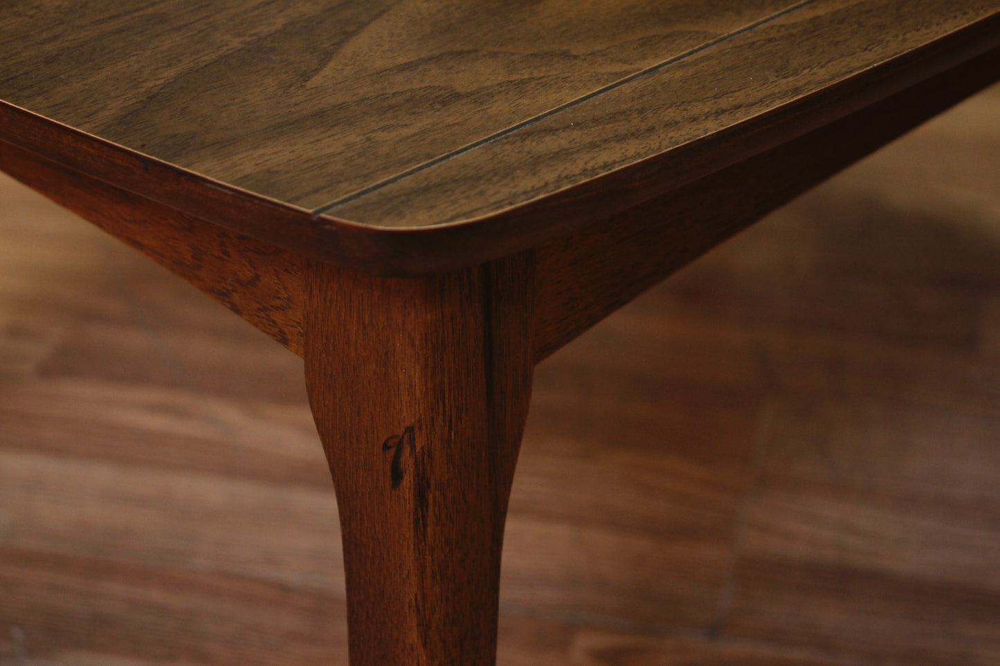 Dark Walnut & Laminate Stepback Table - ONLINE ONLY