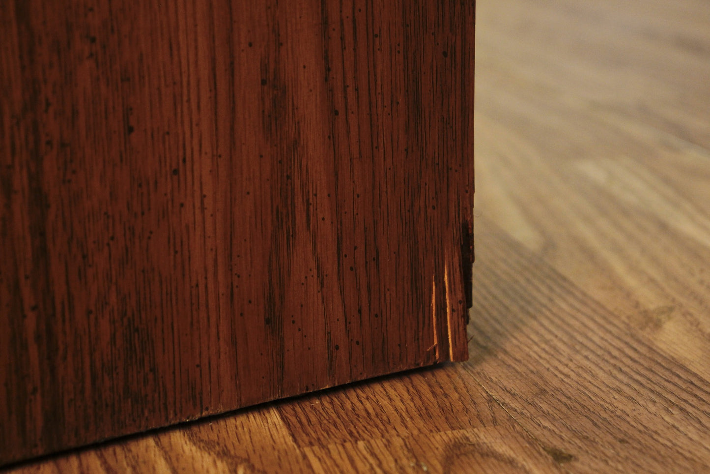 Mid Century Speckled Walnut 6-Drawer Credenza