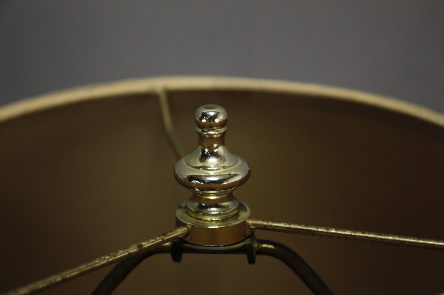 Harvest Gold & Orange Chalkware Table Lamp
