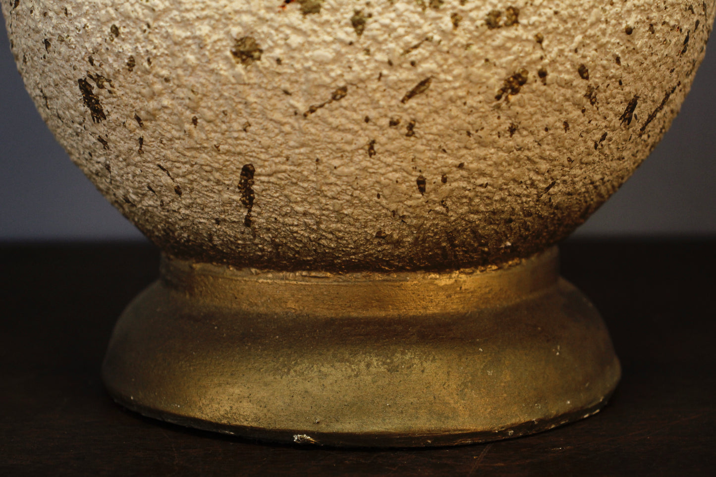 Harvest Gold & Orange Chalkware Table Lamp