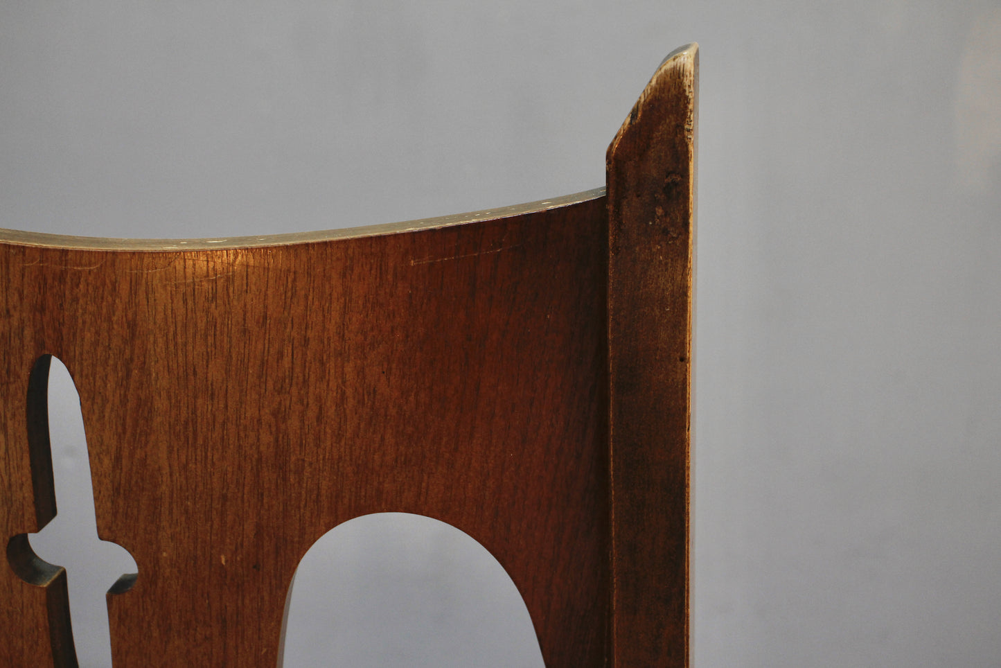 Mid Century Walnut Cross Armchair