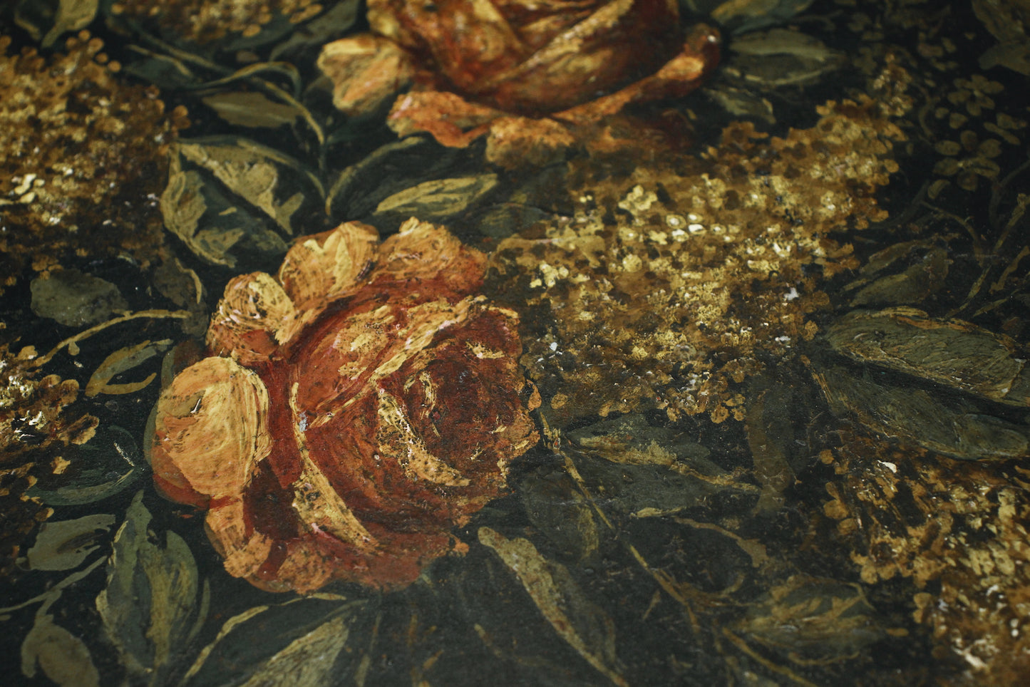 Regency Floral Tole Petite Coffee Table