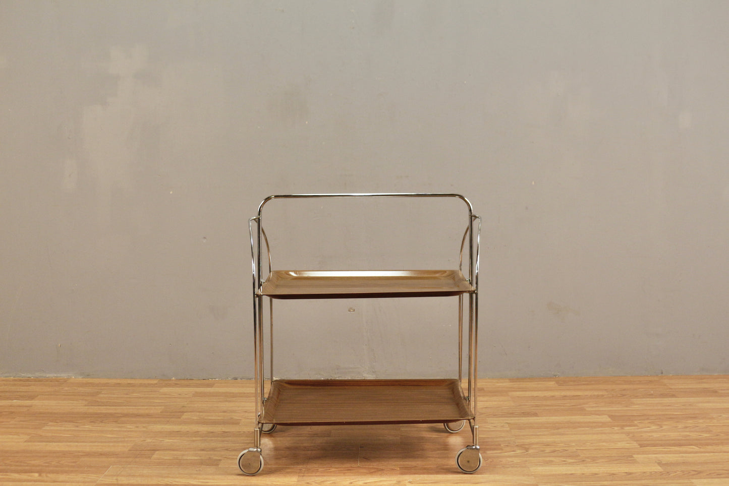 Bremshey Chrome & Woodgrain Dinette Cart