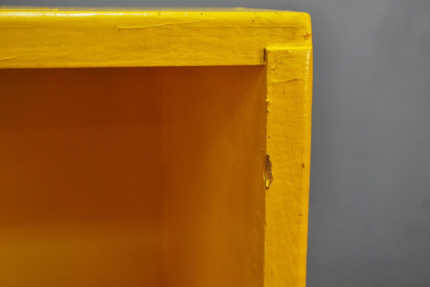 Yellow Triple Cube Pine Shelf