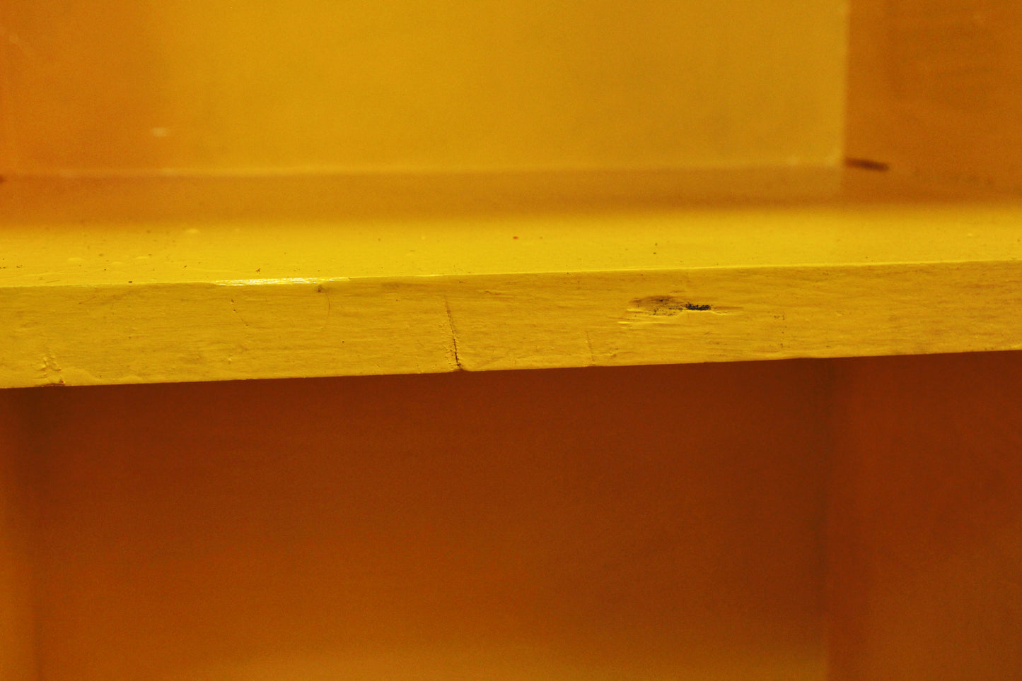 Yellow Triple Cube Pine Shelf