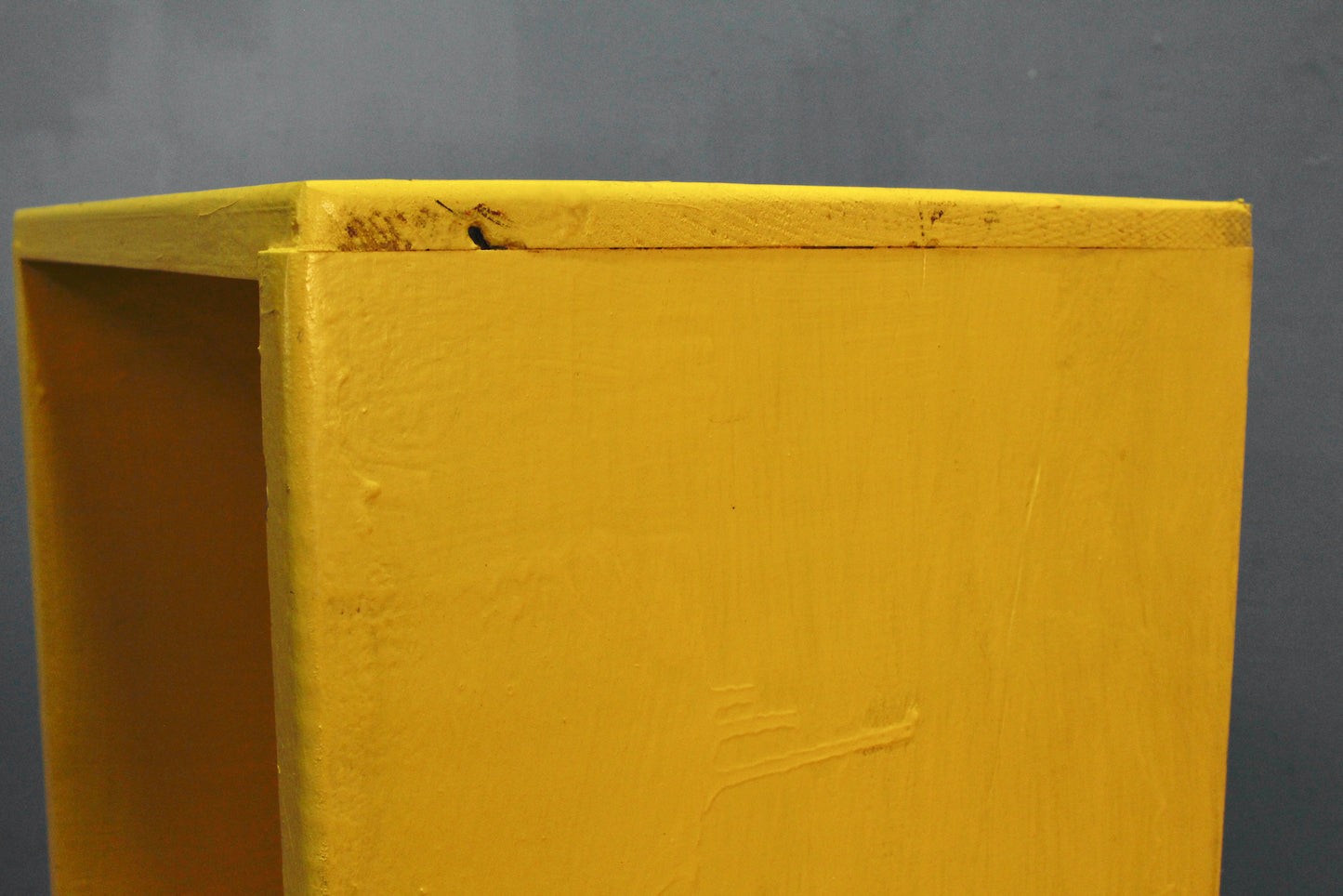 Yellow Triple Cube Pine Shelf